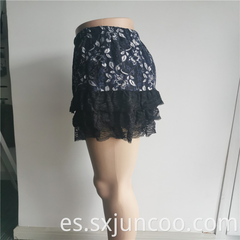 100 Polyester Floral Printed Floral Womens Lace Skirts